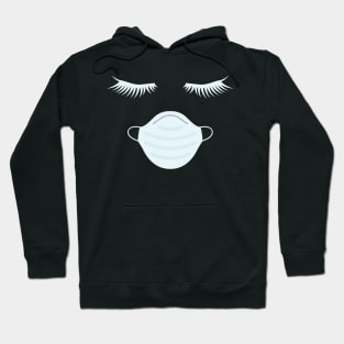 eyelashes with facemask shirt-eyelash shirt-eyelashes-facemask Hoodie